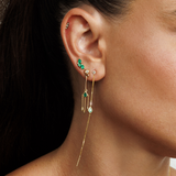 Rain Stud White Gold & Emerald