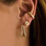Adama Infinity Prong-set Brilliant-cut Diamond Hoops
