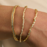 Adama Organic Wave Pavé Diamond Bracelet in 14K Yellow Gold