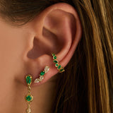 Adama Regev Bezel-set Multi-shape Emerald Ear Cuff in 14K Gold