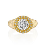 Diamond Signet Engagement Ring