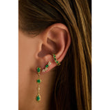 Adama Regev Bezel-set Multi-shape Emerald Ear Cuff in 14K Gold