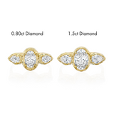 Oval & Two Pears Engagement Ring