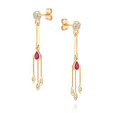 La La Earrings - Ruby