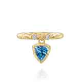 One of a kind Dangling Aquamarine Ring