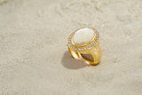 Mother of Pearl Signet ring