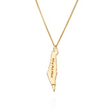 Israel Map Necklace