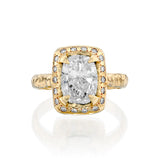 North-South Cushion Ring Diamond Ring
