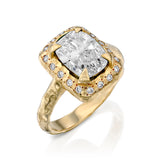 North-South Cushion Ring Diamond Ring