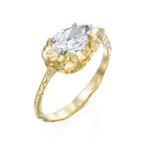 East-West Pear-Cut Engagement Ring