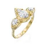 Mystic Three Pears Engagement Ring