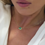 Emerald-cut Necklace - Emerald