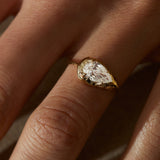 East-West Pear-Cut Engagement Ring