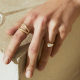 East-West Pear-Cut Engagement Ring