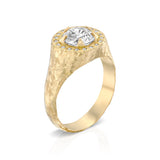 Diamond Signet Engagement Ring