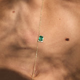 Emerald-cut Necklace - Emerald