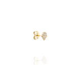 Pear Stud- Diamonds Pave