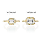 East-West Emerald-Cut Diamond Engagement Ring