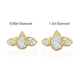 Mystic Three Pears Engagement Ring