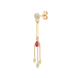 La La Earrings - Ruby