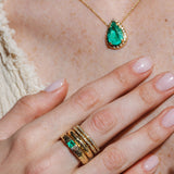 OOAK Pear Shaped Necklace - Emerald