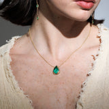 OOAK Pear Shaped Necklace - Emerald