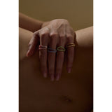 Adama Ombré Pink Sapphire Infinity Open Split Band Ring in 14K Gold
