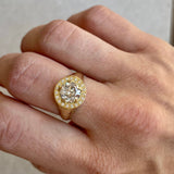 Diamond Signet Engagement Ring
