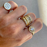 Diamond Signet Engagement Ring