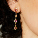 Dia Earrings - Pink Tourmaline & Diamond