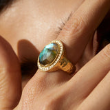 Mother Of All- Labradorite & Diamonds