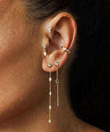 Flame Stud - Diamonds