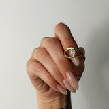 Adama Pear-cut Diamond Organic Split Band Engagement Ring in 14K Gold