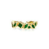 Adama Regev Bezel-set Multi-shape Emerald Ear Cuff in 14K Gold