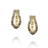 Adama Infinity Prong-set Brilliant-cut Ombre Desert Diamond Hoops