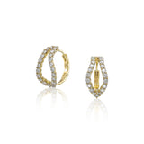 Adama Infinity Prong-set Brilliant-cut Diamond Hoops