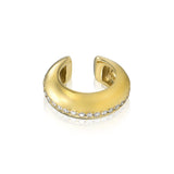 pavé diamond band ear cuff smooth gold dome