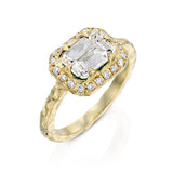 East-West Emerald-Cut Diamond Engagement Ring