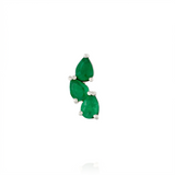 Rain Stud White Gold & Emerald