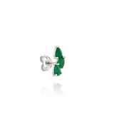 Rain Stud White Gold & Emerald