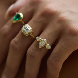 Mystic Three Pears Engagement Ring