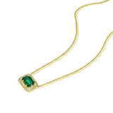 Emerald-cut Necklace - Emerald