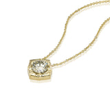 rare chameleon diamond brilliant cut light yellow diamond pendant
