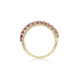 Adama Ombré Pink Sapphire Infinity Open Split Band Ring in 14K Gold