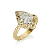 Rosa Pear Cut Diamond Engagement Ring