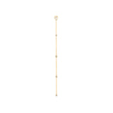 Tyra Topaz chain earring in 14K gold with bezel-set diamonds