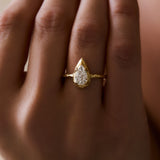 North-South Pear-Cut Engagement Ring