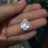 Shira Necklace Moonstone And Diamonds