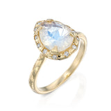 Baby Eden Ring & diamonds - Moonstone