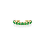 Infinity Ear Cuff-Emeralds